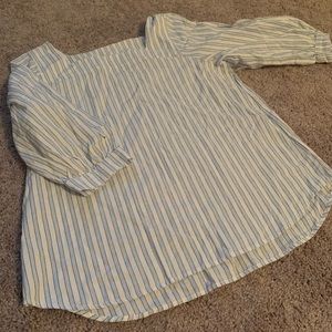 5 for $25 NWT linen cotton blend striped tunic top medium